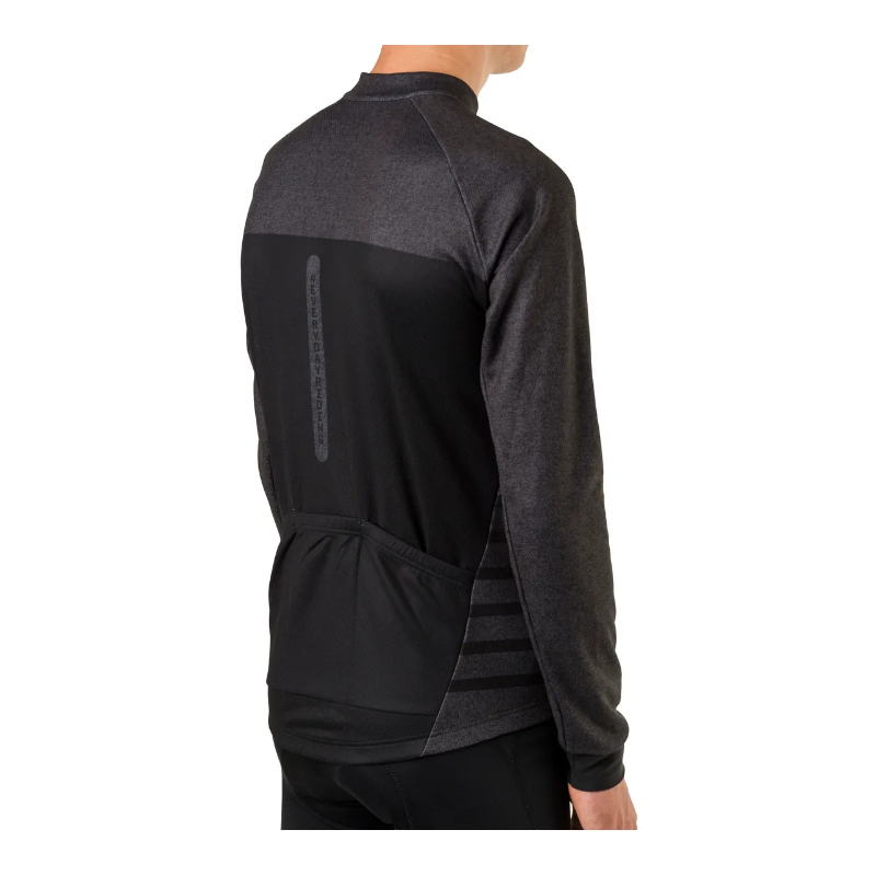 AGU Maglia ciclismo AGU MELANGE ESSENTIAL manica lunga grigia