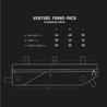 AGU Borsa orizzontale al telaio bikepacking  AGU  VENTURE 4 litri nera MEDIUM