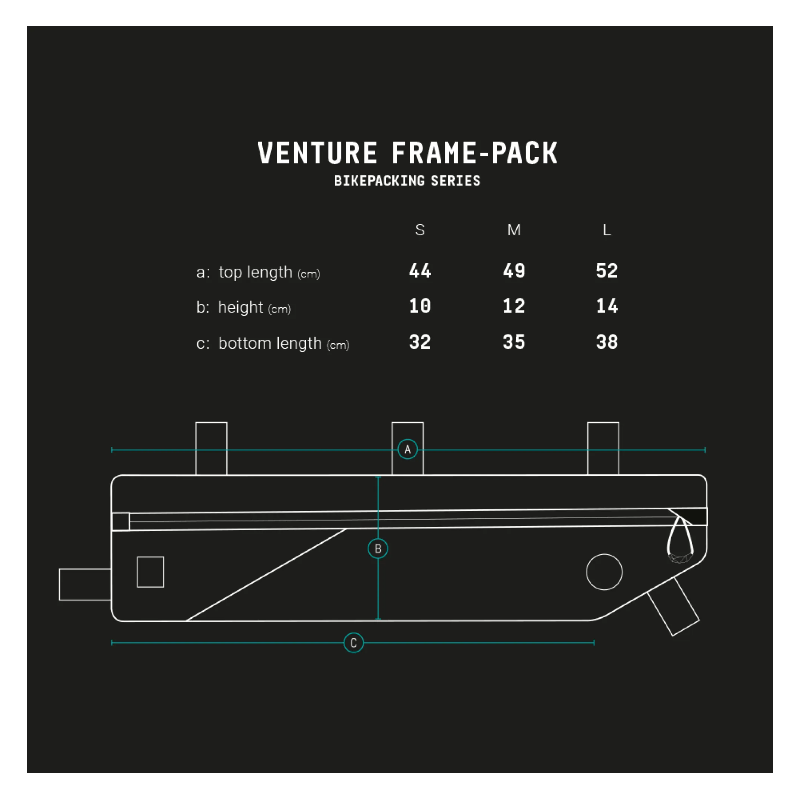 AGU Borsa orizzontale al telaio bikepacking AGU VENTURE 3 litri blu SMALL