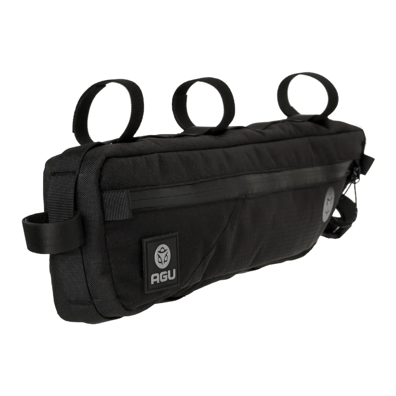 AGU Borsa orizzontale al telaio bikepacking AGU VENTURE 3 litri nero SMALL