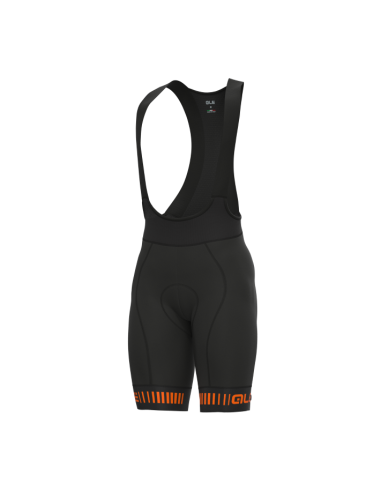 Pantaloncini ciclismo ALE' PR-R STRADA nero-arancio fluo