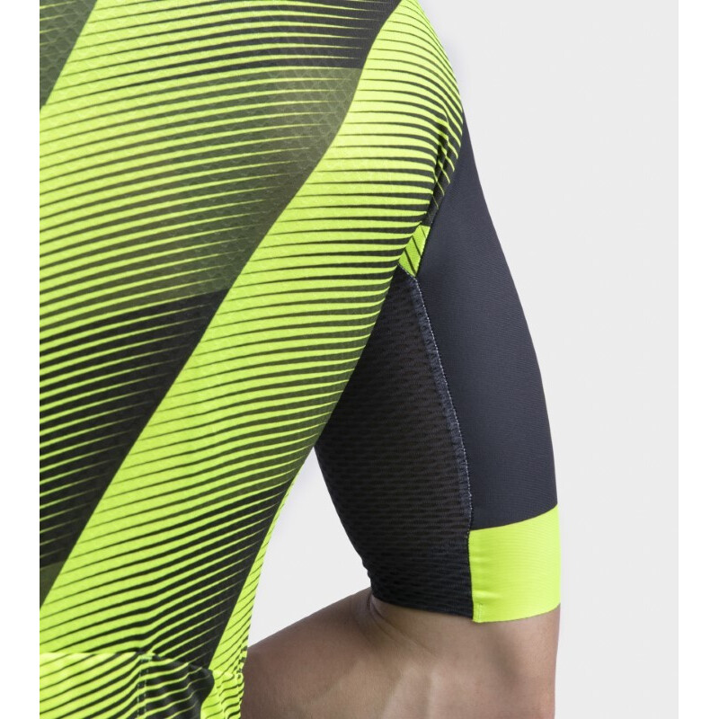 ALE' Maglia ciclismo ALE' PR-R SQUARE giallo fluo
