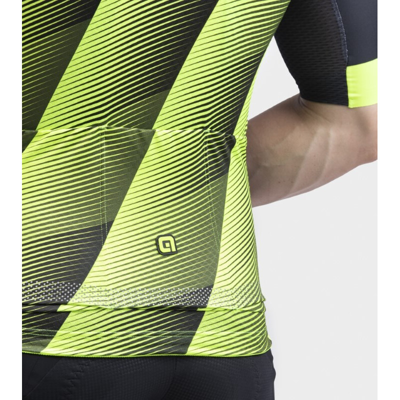 ALE' Maglia ciclismo ALE' PR-R SQUARE giallo fluo