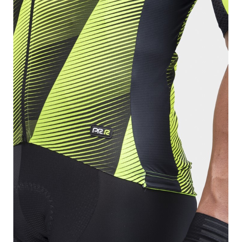 ALE' Maglia ciclismo ALE' PR-R SQUARE giallo fluo