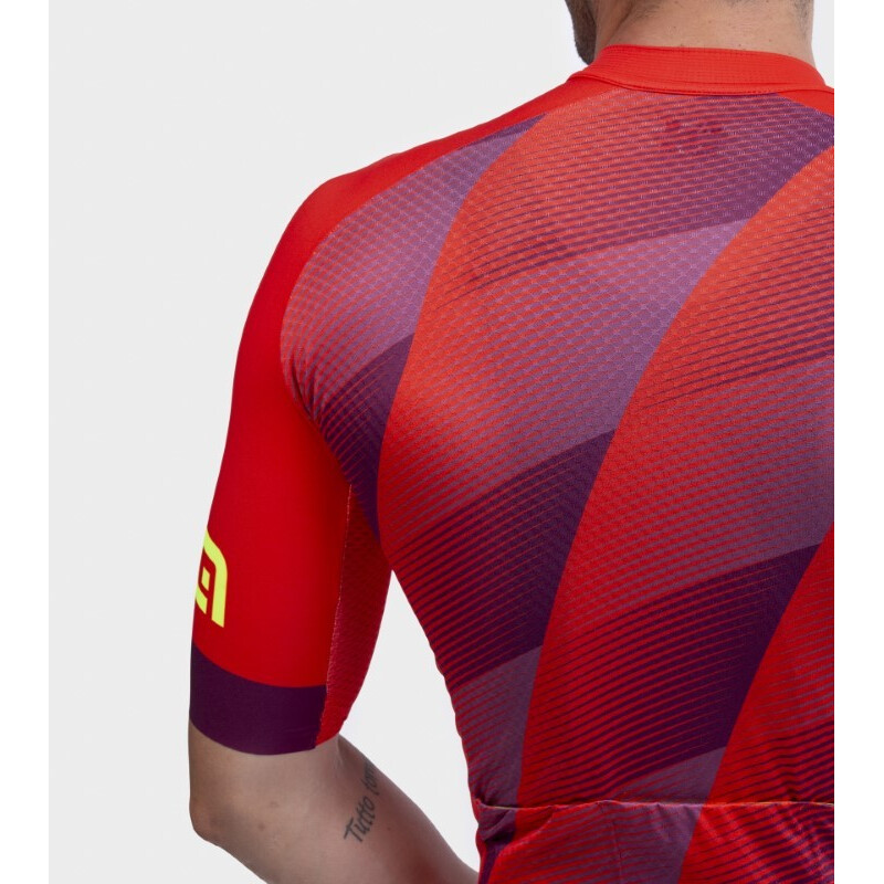 ALE' Maglia ciclismo ALE' PR-R SQUARE rosso