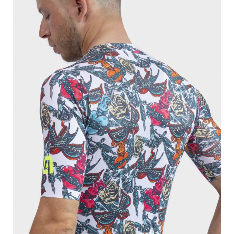 ALE' Maglia ciclismo ALE' PR-R TATTOO bianco