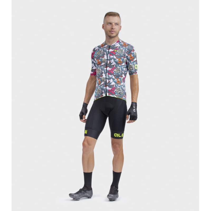 ALE' Maglia ciclismo ALE' PR-R TATTOO bianco