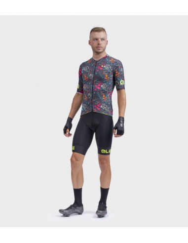 Maglia ciclismo ALE' PR-R TATTOO grigio