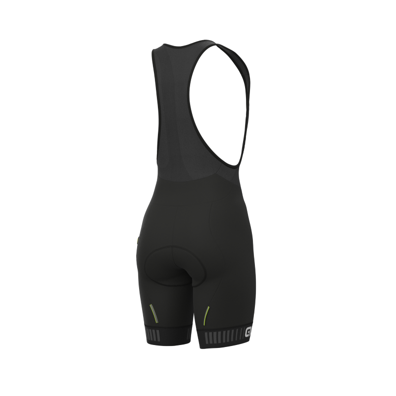 ALE' Pantaloncini ciclismo donna ALE' SOLID TRAGUARDO nero-bianco 2025
