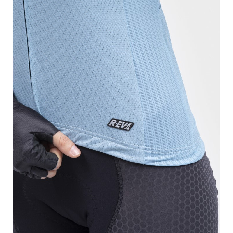 ALE' Maglia ciclismo donna ALE' R-EV1  SILVER COOLING azzurro