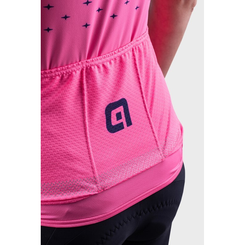 ALE' Maglia ciclismo donna ALE' PR-R STARS rosa flu-blu marino