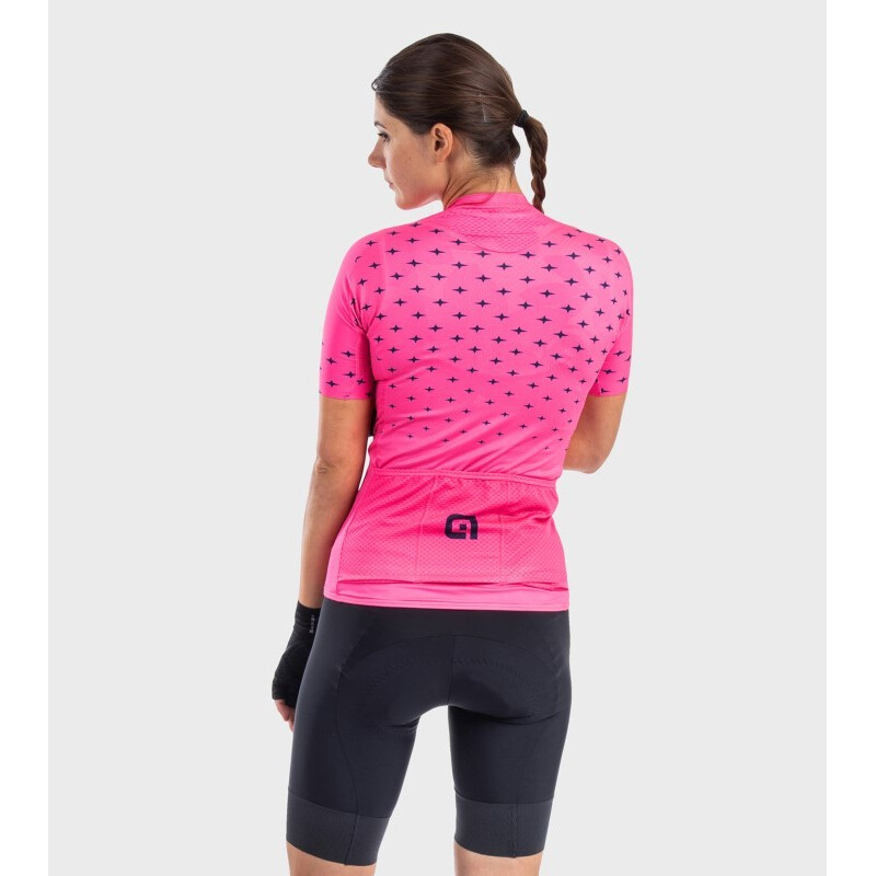ALE' Maglia ciclismo donna ALE' PR-R STARS rosa flu-blu marino