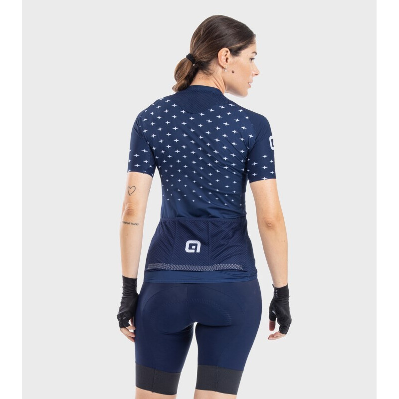 ALE' Maglia ciclismo donna ALE' PR-R STARS blu marino-bianco