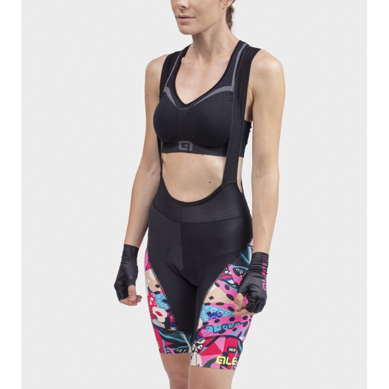 ALE' Pantaloncini ciclismo donna ALE' PR-R KENYA rosa fluo