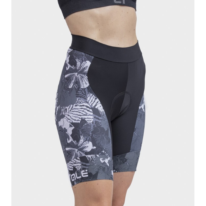 ALE' Pantaloncini ciclismo donna senza bretelle ALE' PR-R AMAZZONIA NERO