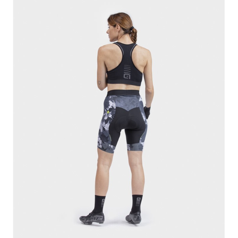 ALE' Pantaloncini ciclismo donna senza bretelle ALE' PR-R AMAZZONIA NERO