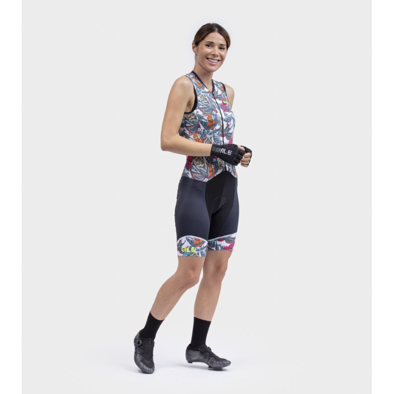 ALE' Body ciclismo donna ALE' PR-R TATTOO bianco
