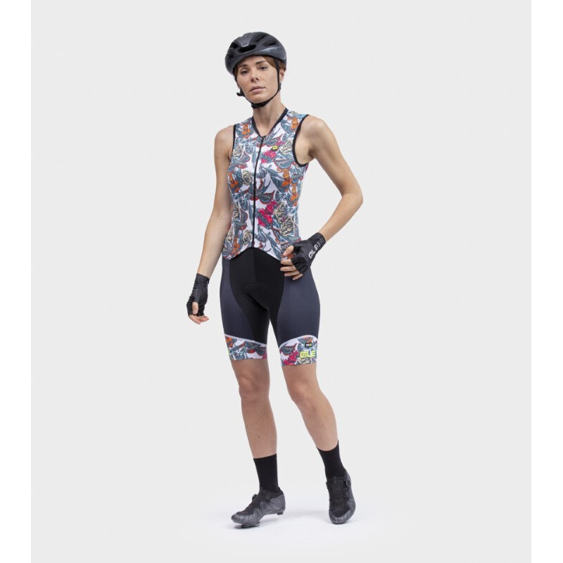 ALE' Body ciclismo donna ALE' PR-R TATTOO bianco