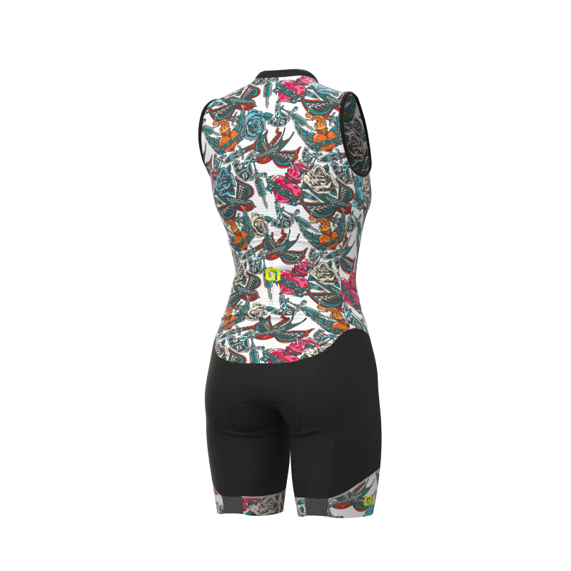 ALE' Body ciclismo donna ALE' PR-R TATTOO bianco