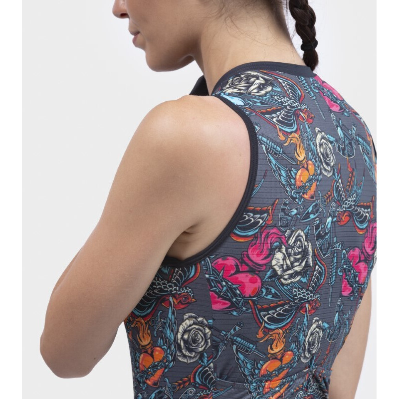 ALE' Body ciclismo donna ALE' PR-R TATTOO grigio