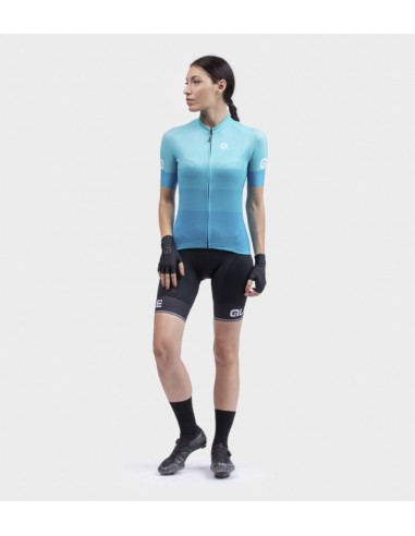 Maglia ciclismo donna ALE' SOLID LEVEL turchese