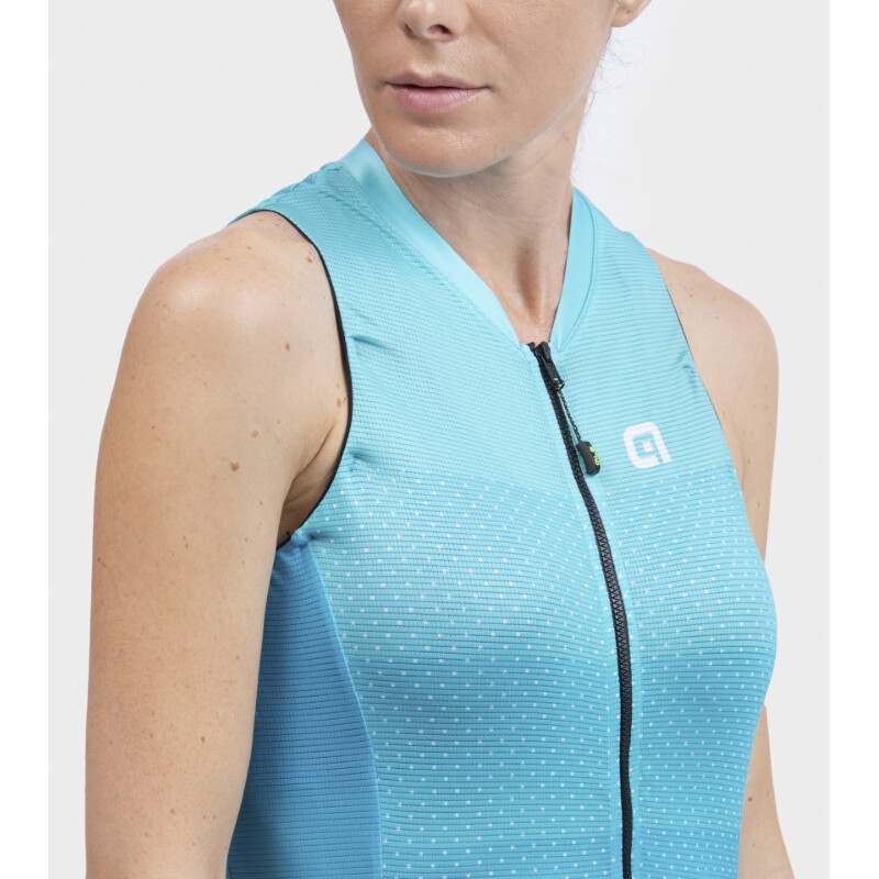 ALE' Maglia ciclismo senza maniche donna ALE' SOLID LEVEL turchese