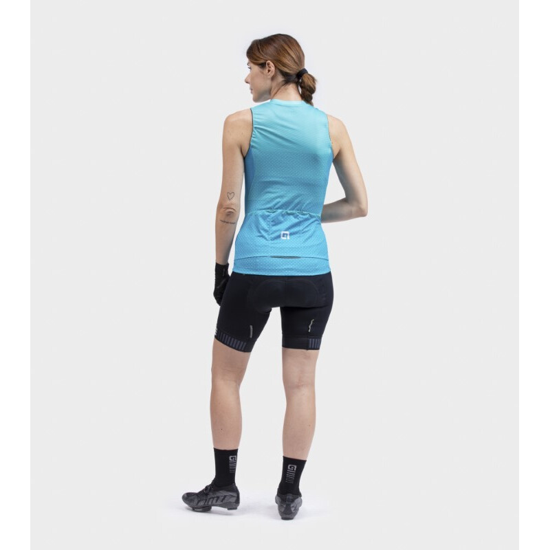 ALE' Maglia ciclismo senza maniche donna ALE' SOLID LEVEL turchese