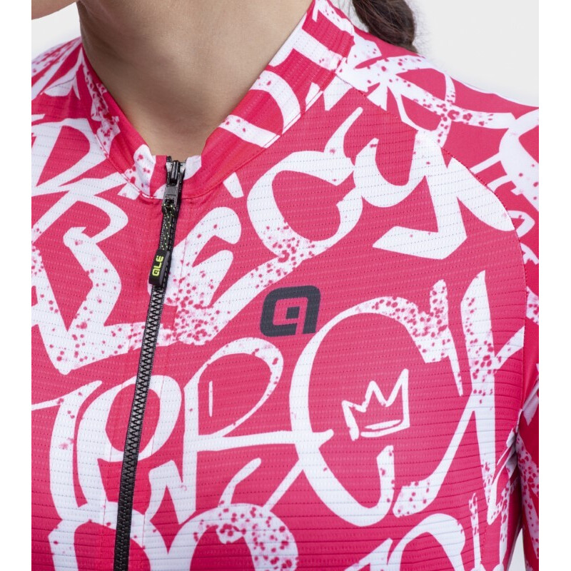 ALE' Maglia ciclismo donna ALE' SOLID RIDE fragola