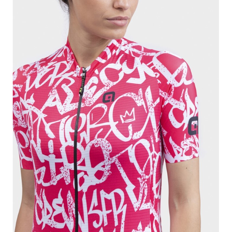 ALE' Maglia ciclismo donna ALE' SOLID RIDE fragola