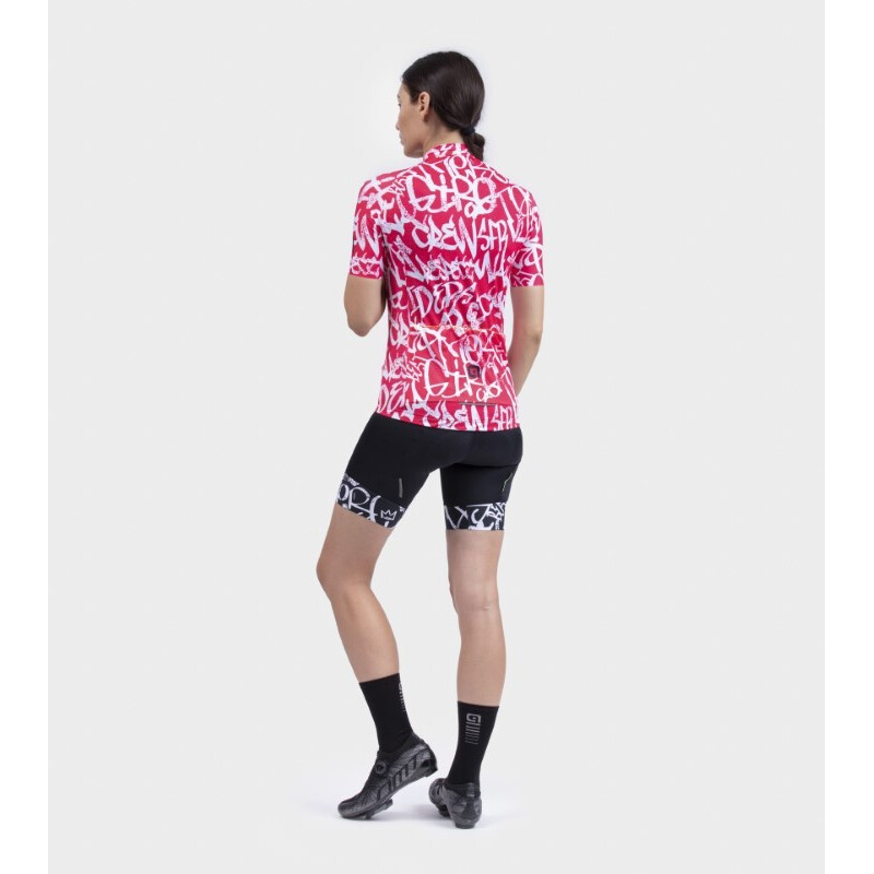 ALE' Maglia ciclismo donna ALE' SOLID RIDE fragola