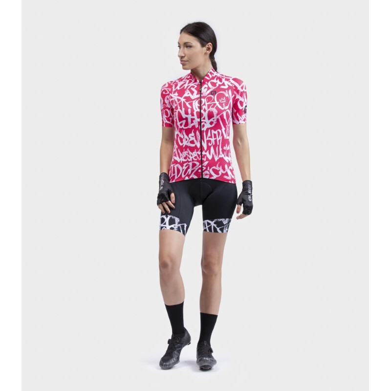 ALE' Maglia ciclismo donna ALE' SOLID RIDE fragola