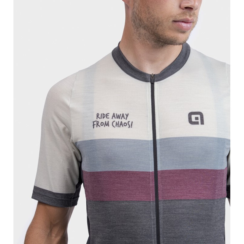ALE' Maglia ciclismo ALE' OFF ROAD - GRAVEL CHAOS grigio 2024