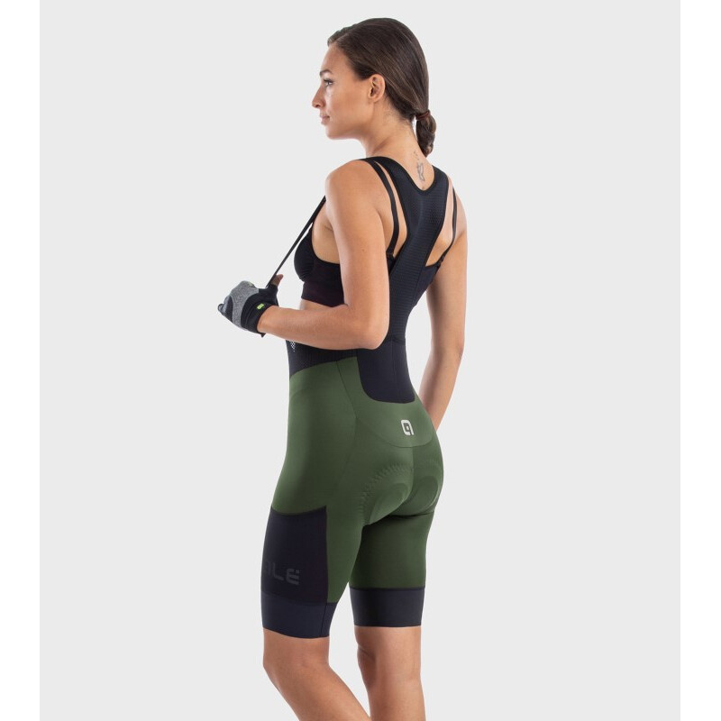 ALE' Pantaloncini ciclismo donna ALE' OFF ROAD - GRAVEL STONES CARGO verde