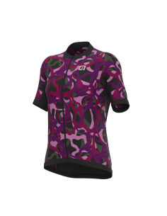 Maglia ciclismo donna ALE' OFF ROAD - GRAVEL WOODLAND viola