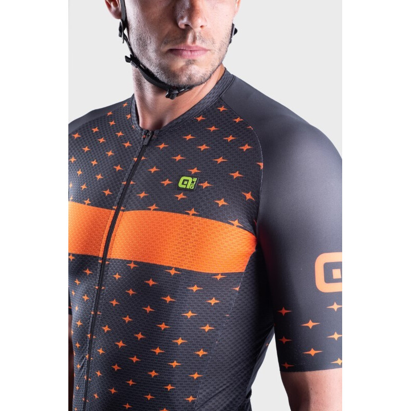 ALE' Maglia ciclismo ALE' PR-R STARS grigio-arancio
