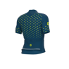 ALE' Maglia ciclismo ALE' PR-R STARS petrolio-giallo fluo