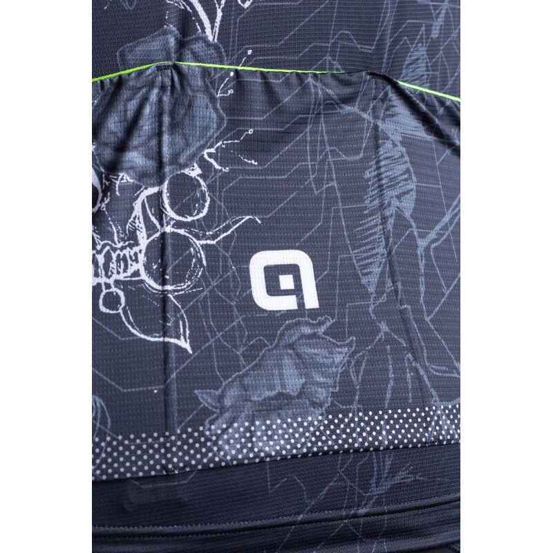 ALE' Maglia ciclismo ALE' PR-R SKULL nero