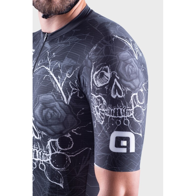 ALE' Maglia ciclismo ALE' PR-R SKULL nero