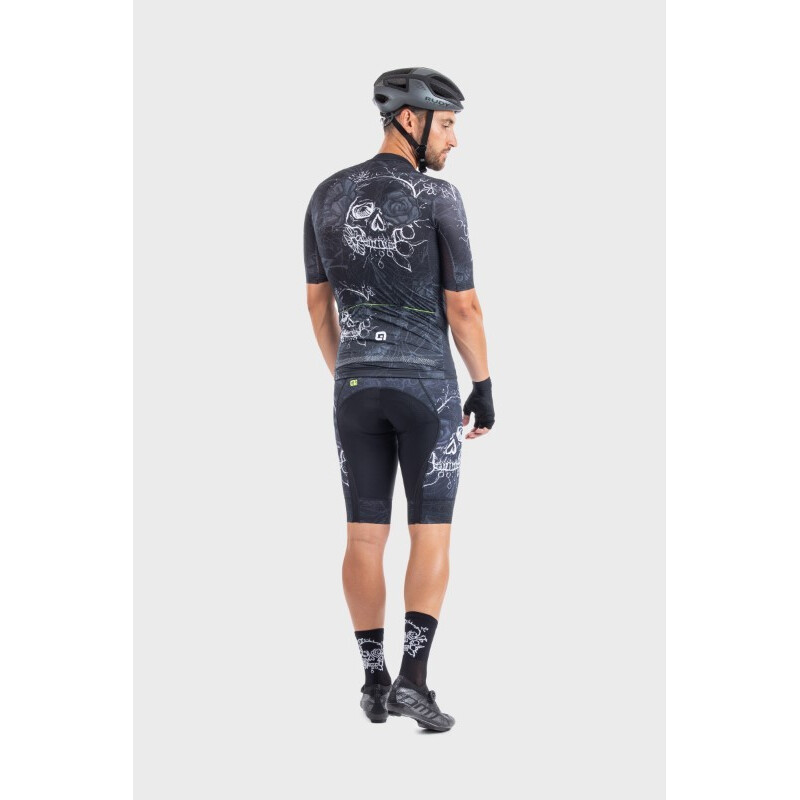 ALE' Maglia ciclismo ALE' PR-R SKULL nero