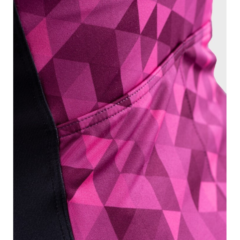 ALE' Top donna ciclismo ALE' SOLID TRIANGLES rosa fluo-viola