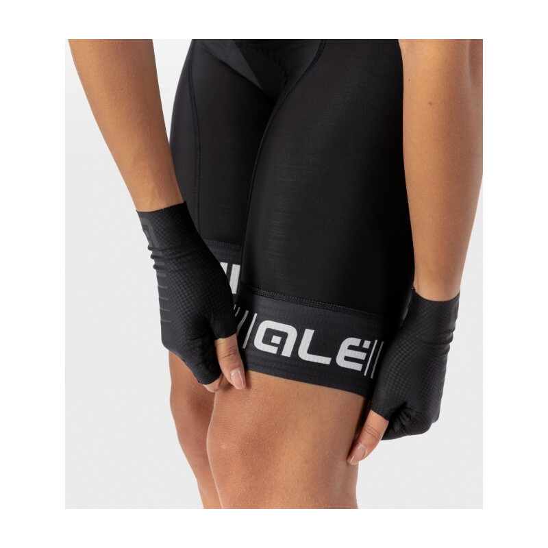 ALE' Pantaloncini ciclismo donna senza bretelle ALE' PR-R STRADA nero-bianco 2024