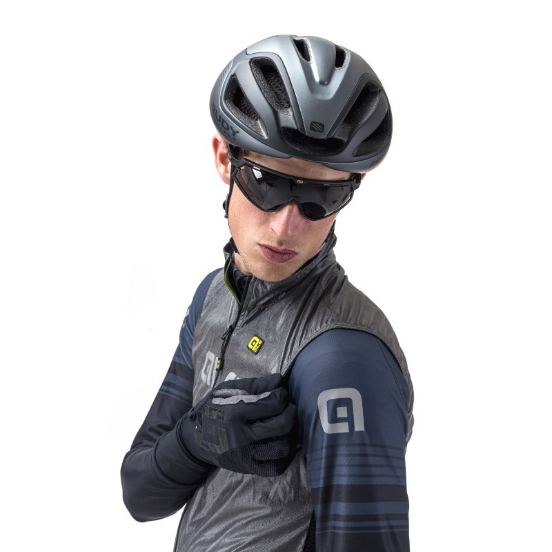 ALE' Gilet smanicato ALE' GUSCIO BLACK REFLECTIVE nero