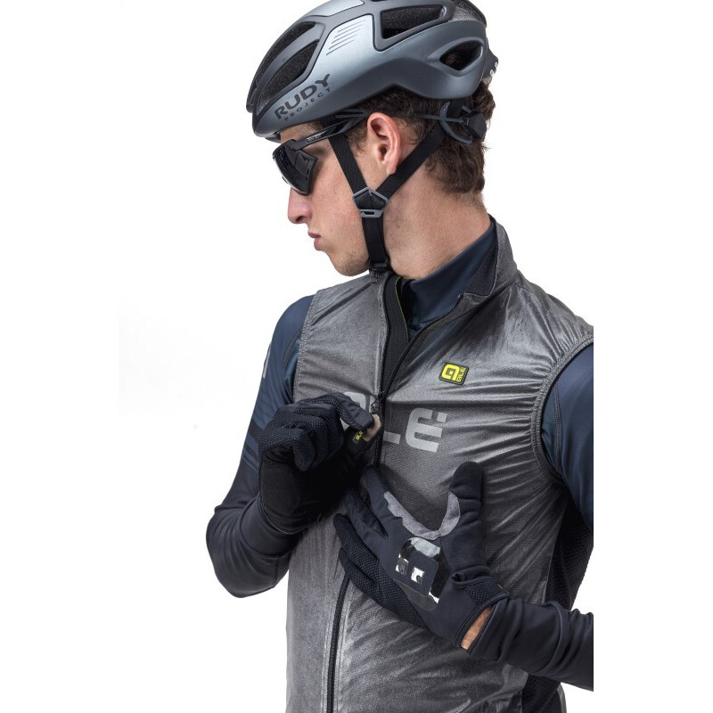 ALE' Gilet smanicato ALE' GUSCIO BLACK REFLECTIVE nero