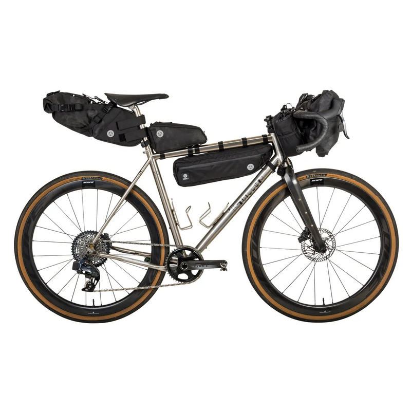 AGU Borsa orizzontale al telaio bikepacking  AGU  VENTURE 4 litri nera MEDIUM HI-VIS