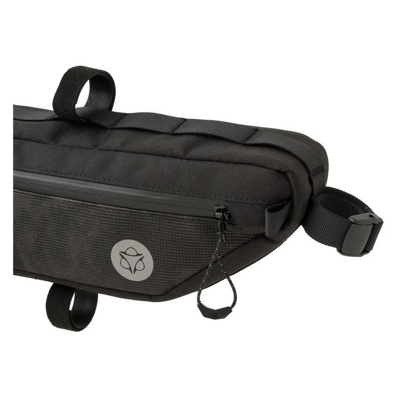 AGU Borsa orizzontale al telaio bikepacking  AGU  VENTURE 4 litri nera MEDIUM HI-VIS