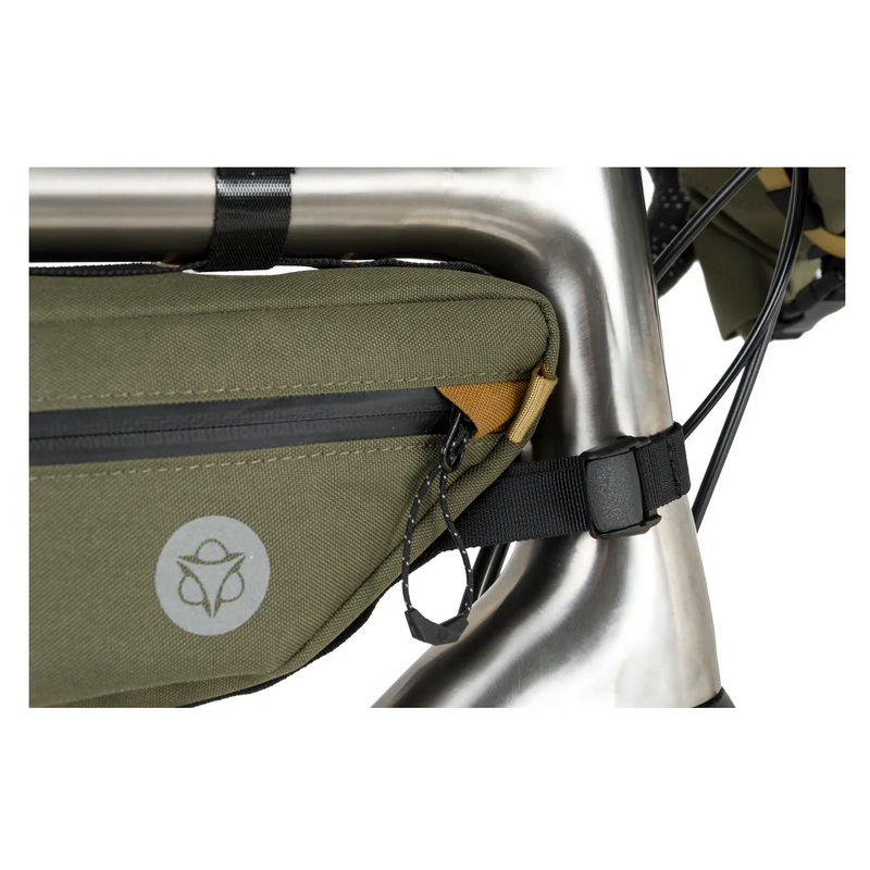 AGU Borsa orizzontale al telaio bikepacking AGU VENTURE 4 litri blu ARMY green