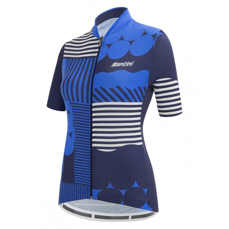 SANTINI Maglia ciclismo SANTINI GIADA OPTIC donna BL