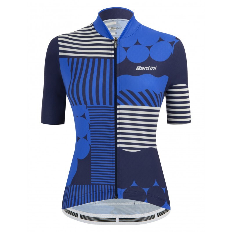 SANTINI Maglia ciclismo SANTINI GIADA OPTIC donna BL