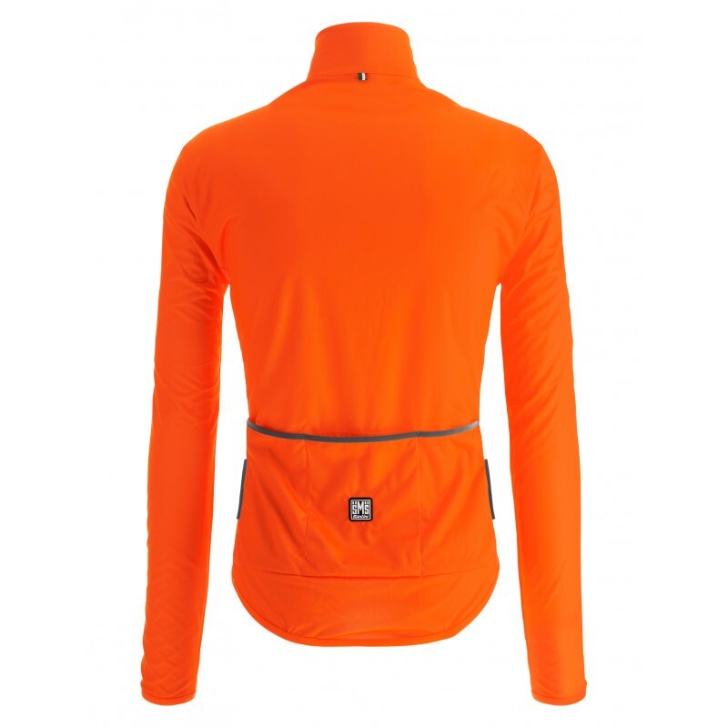 SANTINI Guscio ciclismo antivento SANTINI NEBULA WIND arancione