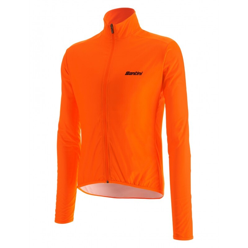 SANTINI Guscio ciclismo antivento SANTINI NEBULA WIND arancione